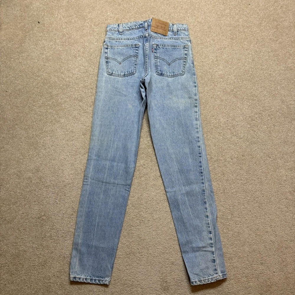 Vtg Levis 512 Jeans Mens‎ 29x33 Blue Slim Tapered Denim Pants Light Wash USA 90s - Picture 2 of 16